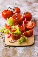 Thick tomato juice with celery