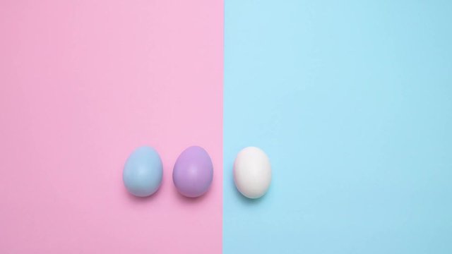 hands taking away the Easter eggs