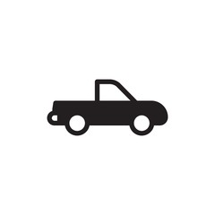 pick up truck, delivery truck filled vector icon. Modern simple isolated sign. Pixel perfect vector  illustration for logo, website, mobile app and other designs