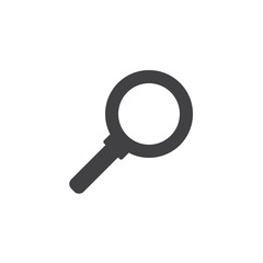Magnifying glass vector icon. filled flat sign for mobile concept and web design. Loupe simple solid icon. Symbol, logo illustration. Pixel perfect vector graphics