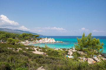 Orange or Portokali beach, Sarti region, peninsula Sithonia in Greece