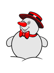 Schneemann strohhut