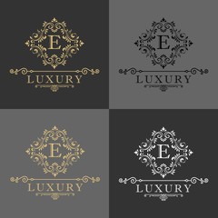 Fototapeta na wymiar Crests logo,Hotel logo, luxury letter monogram vector logo design, Fashion brand identity,Vector logo template