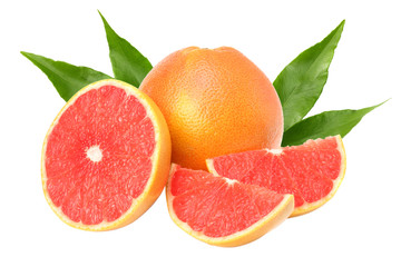 healthy food. grapefruit isolated on white background