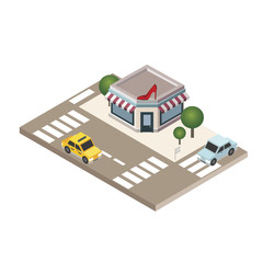 Online shopping and e-commerce concept. Shoes and high heels. GiftsCity life.