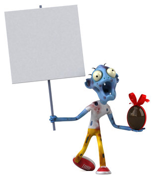 Fun zombie - 3D Illustration