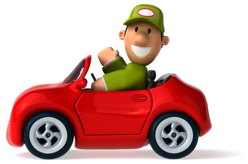 Fototapeta premium Fun mechanic - 3D Illustration