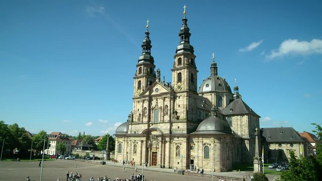 The Cathedral of St. Salvator in Fulda (Cathedral of Fulda) is the cathedral church of the Diocese of Fulda and the Holy Sepulcher of St. Boniface, Sep. 2017, Fulda, Germany
