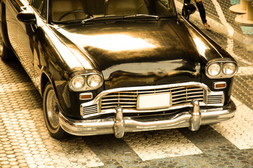 black Vintage car headlights