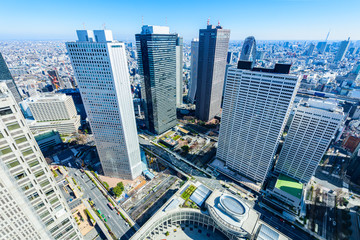 Fototapeta premium 東京の都市風景 Bright and clear in Shinjyuku, Tokyo