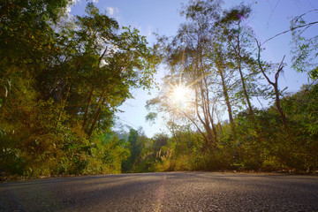 Fototapeta premium Nature view countryside kanchanaburi of thailand