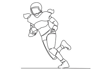 woman playing American football