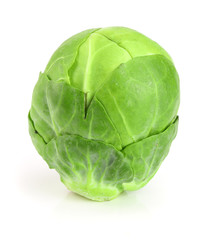 Obraz premium Brussels sprouts isolated on white background closeup