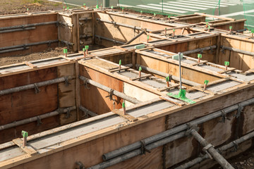Fototapeta premium 住宅建設 基礎工事