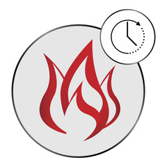 Fire and time icon