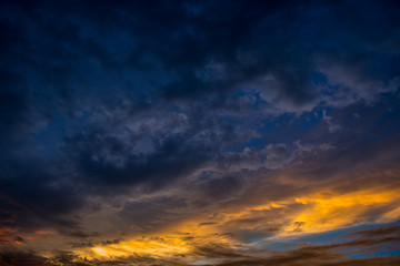 beautiful sunset cloudy sky