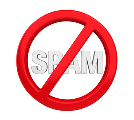 No Spam Sign Isolated