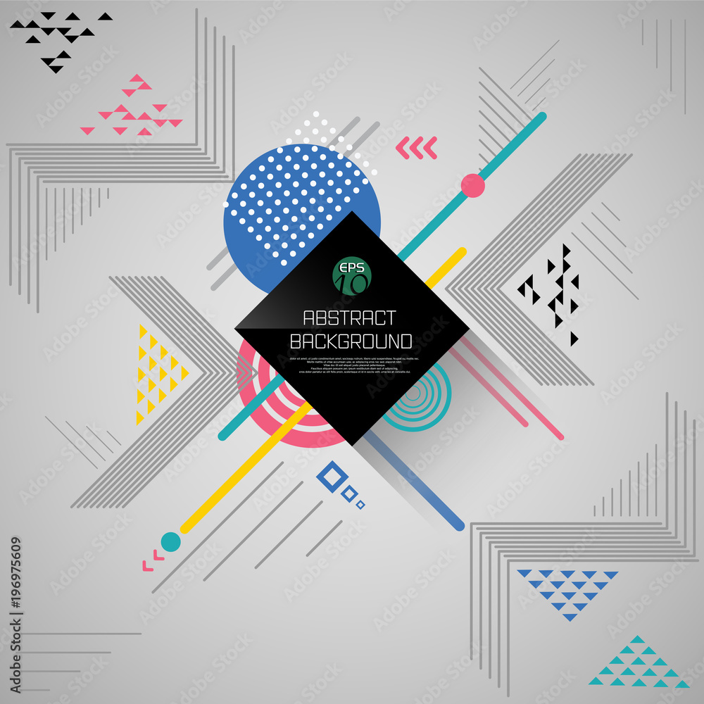 Poster Convert abstract background of geometric pattern in various color, illustration vector eps10