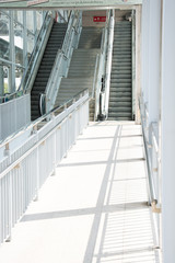 Modern Station escalator and architecture interior design