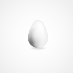 White egg isolated on white background.Vector illustration