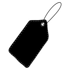 Tag Isolated on a White Background Hand Drawn Illustration