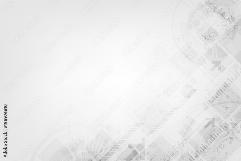 Wall mural vector background in technology concept on a gray background.