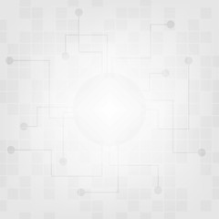 Vector background in technology concept on a gray background.