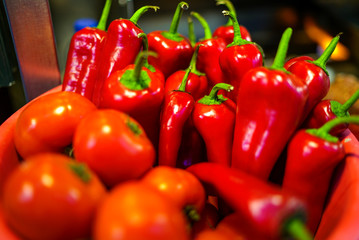 red tomato and red pepper