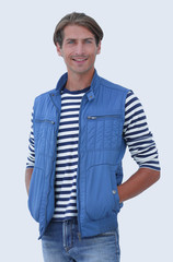 people concept - serious young man