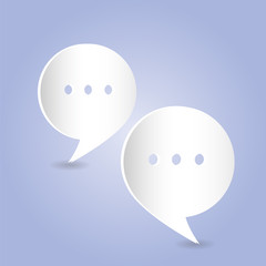 white dialog speech bubble