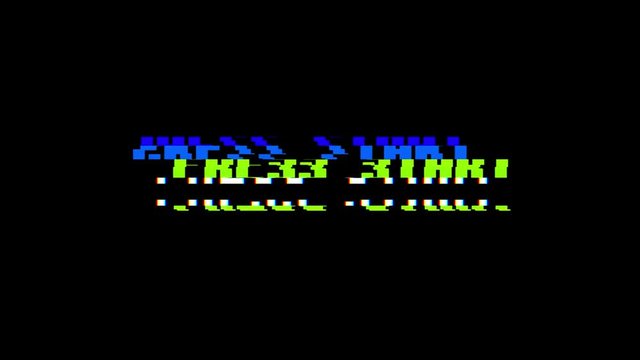 retro videogame PRESS START text computer old tv glitch interference noise screen animation seamless loop New quality universal vintage motion dynamic animated background colorful joyful video