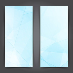 Blue modern standing vertical posters with modern complex line pattern background