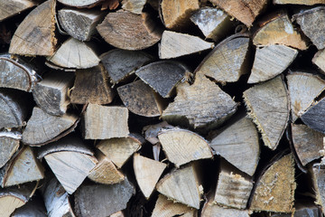 Old firewood, wooden background
