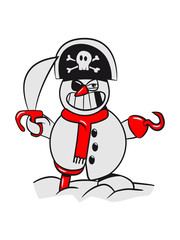 Schneemann pirat witzig