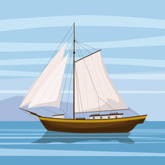 Set champion gold, silver and bronze award medals with red ribbons, vector isolated