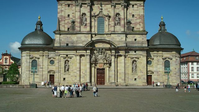The Cathedral of St. Salvator in Fulda (Cathedral of Fulda) is the cathedral church of the Diocese of Fulda and the Holy Sepulcher of St. Boniface, Sep. 2017, Fulda, Germany