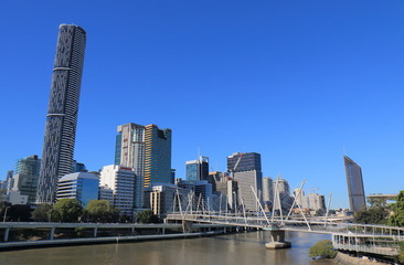 Obraz na płótnie Canvas Brisbane downtown skyscrapers cityscape Australia