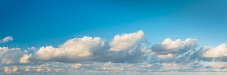 Naklejka na ściany i meble Panorama of beautiful cloudy sky.