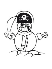 Schneemann pirat witzig