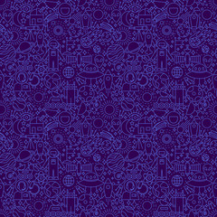 Space Dark Line Seamless Pattern
