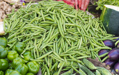 Fresh vegetables at a market in India