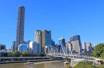 Brisbane downtown skyscrapers cityscape Australia - 196983443