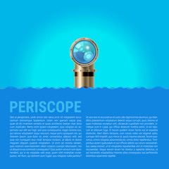 Periscope Background, Sea Waves Vector Background