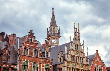 Fototapeta na wymiar Old houses in Gent