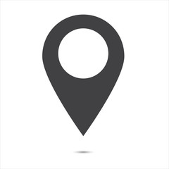 Lokalizator GPS na mapie wskaznik ikona - obrazy, fototapety, plakaty