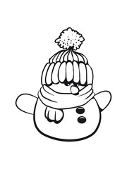 Schneemann mütze winter kalt