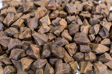 Selective Focus, Sticks Of Agar Wood Or Agarwood Background The Incense Chips Used By Burning for incense & perfumes of essential oil as Oud Or Bakhoor