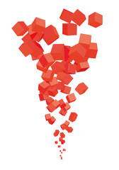 Flow of the cubes
