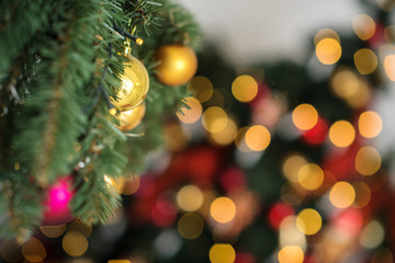 Fototapeta na wymiar Christmas background with christmas balls