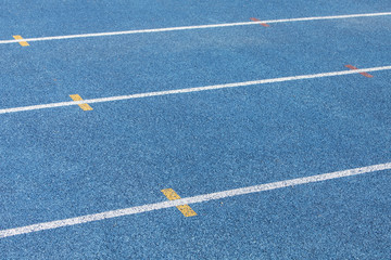 Close up running track 